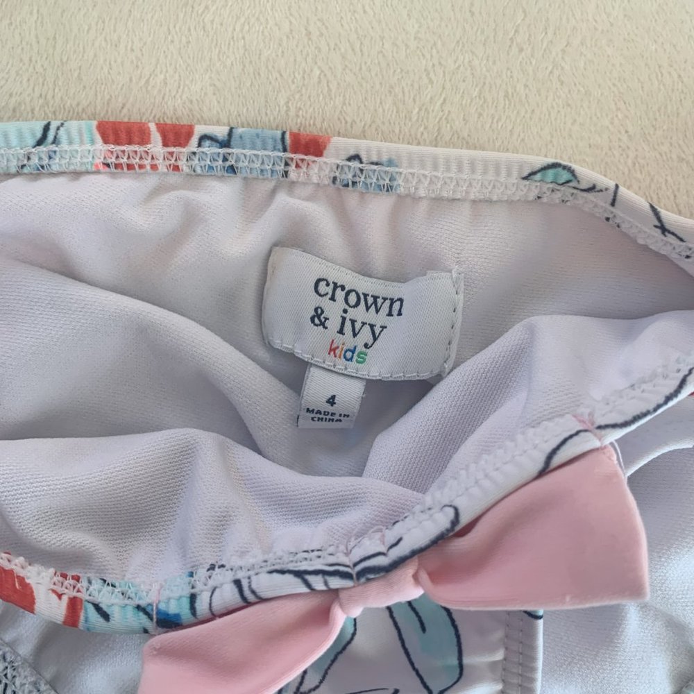 Crown and Ivy Girls size 4 swimwear bundle / 2 sets, 2 bottoms, 2 tops - Picture 3 of 9